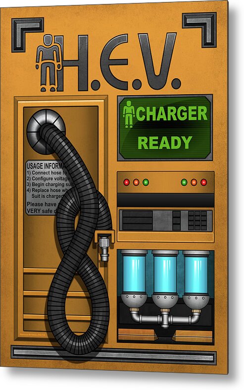 Half Life - HEV Charger Metal Print by Remus Brailoiu - Pixels