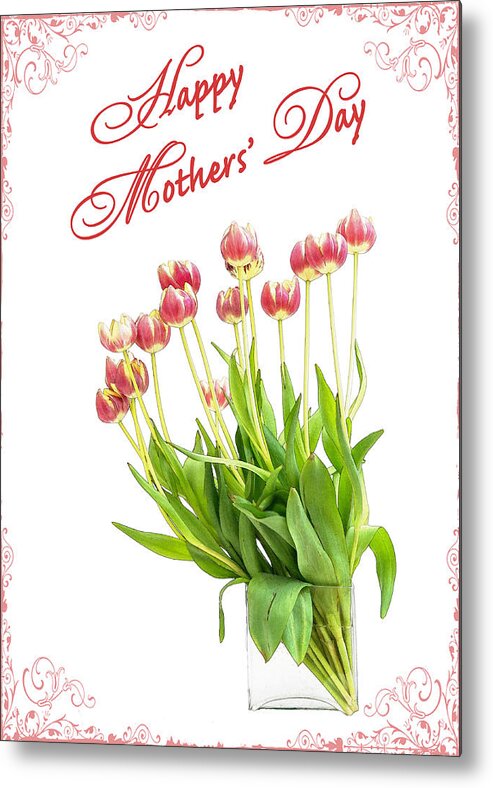 Flowers Metal Print featuring the mixed media Happy Mothers' Day by Moira Law