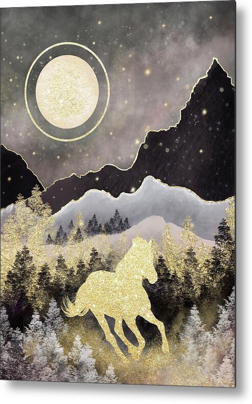 Horse Metal Print featuring the painting Hidalgo by Rachel Emmett