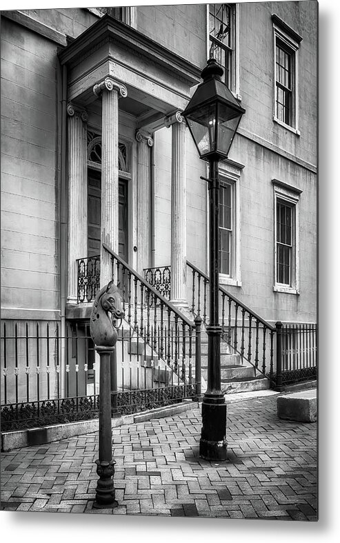 Richmond Metal Print featuring the photograph Hitching Post at the White House of the Confederacy by Susan Rissi Tregoning