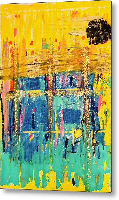 Abstract Metal Print featuring the painting I...I need you by Jayime Jean
