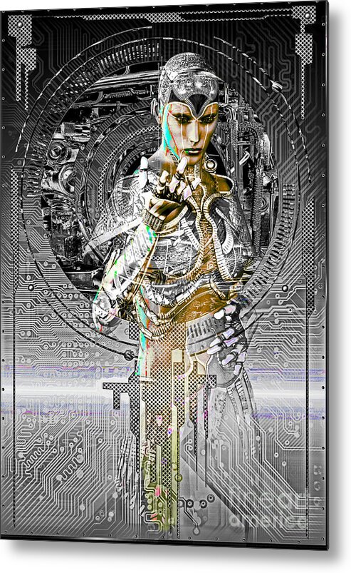 In The Year 2525 Metal Print featuring the digital art In The Year....2525 X by Shadowlea Is