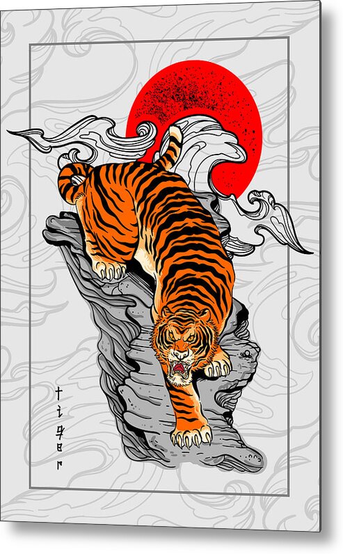 Japanese Tiger Print Tattoo Print Traditional Tattoo Tiger - Etsy