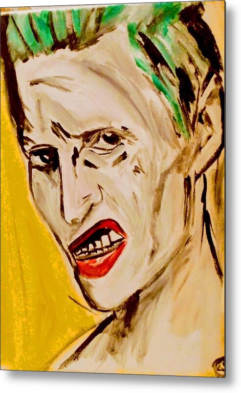 Joker Metal Print featuring the painting Joker 1 by Shemika Bussey