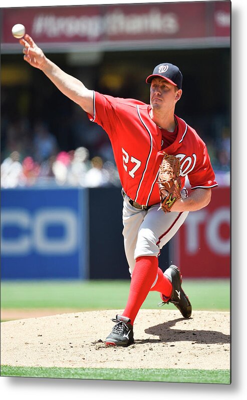 Second Inning Metal Print featuring the photograph Jordan Zimmermann by Denis Poroy