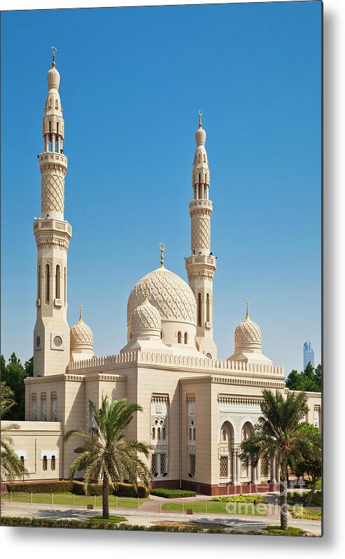 Dubai Metal Print featuring the photograph Jumeirah Mosque, Dubai, United Arab Emirates by Neale And Judith Clark