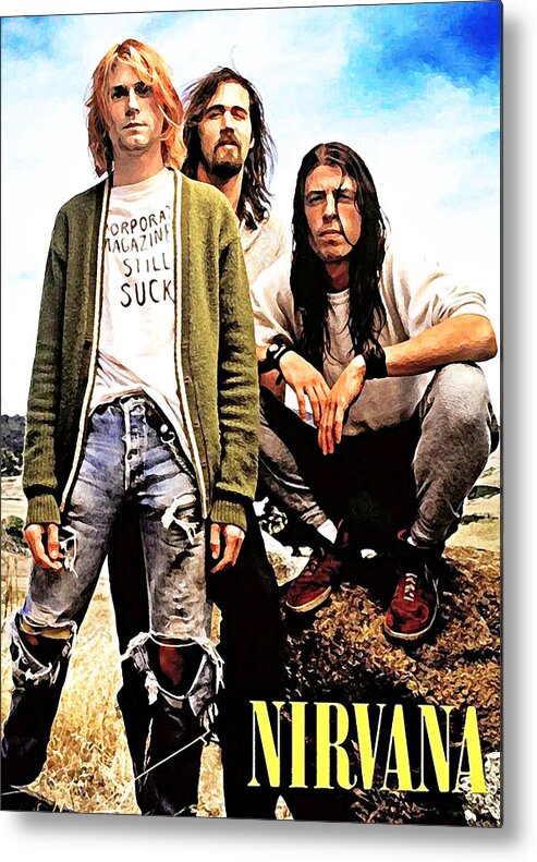 Kurt Cobain Print Nirvana Band Grunge Alternative Rock Metal Print by Ziggy  Print - Pixels