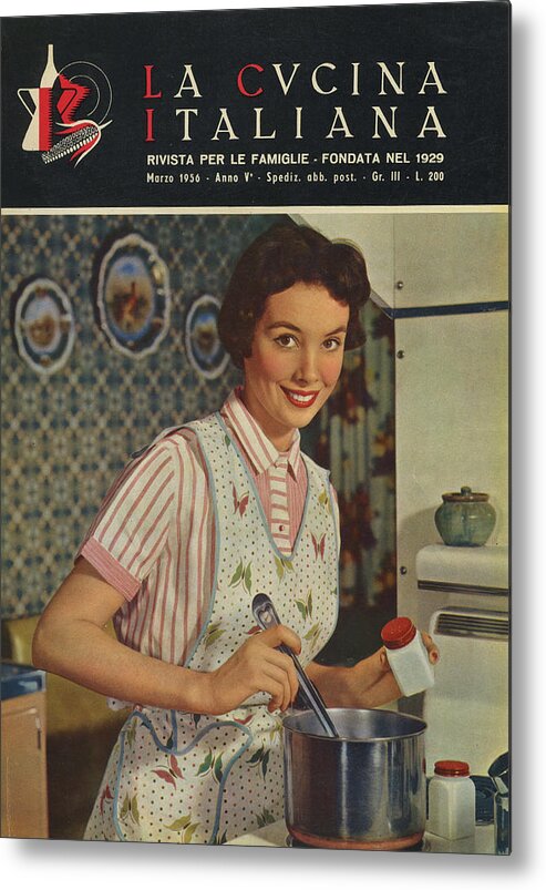 Cucina Metal Print featuring the photograph La Cucina Italiana - March 1956 by Artist Unknown
