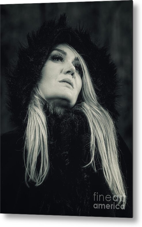 Goit Stock Metal Print featuring the photograph Lady in black by Mariusz Talarek