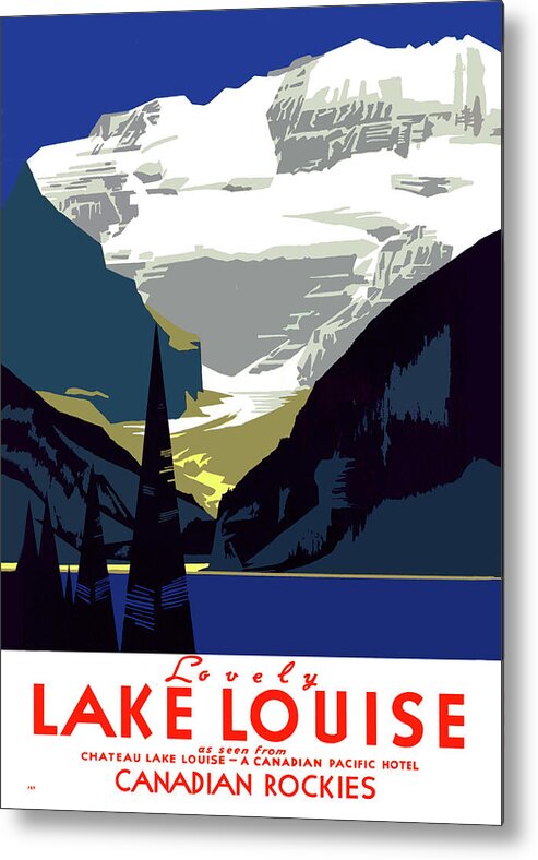 Lake Louise Metal Print featuring the painting Lake Louise, Canada by Long Shot