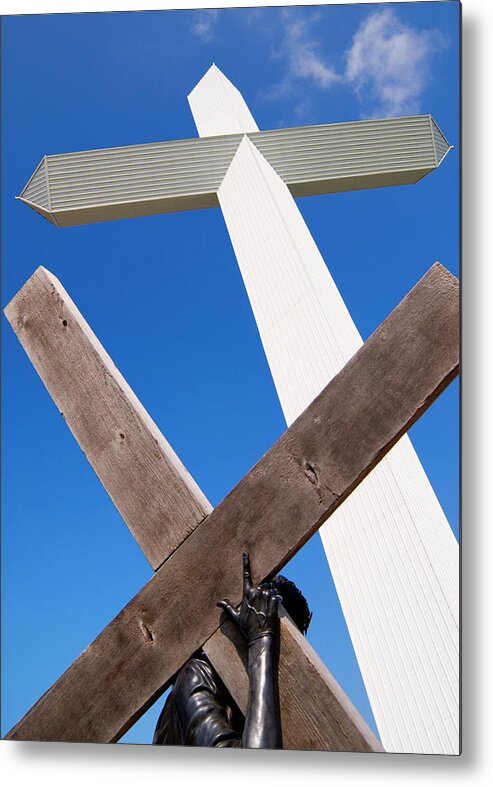 Largest Cross Photo Metal Print featuring the photograph Largest Cross Groom Texas USA by Bob Pardue
