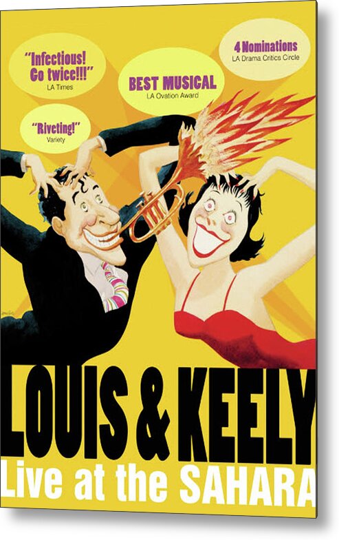 Louis Prima Metal Print featuring the photograph Louis Prima and Keely Smith by Imagery-at- Work