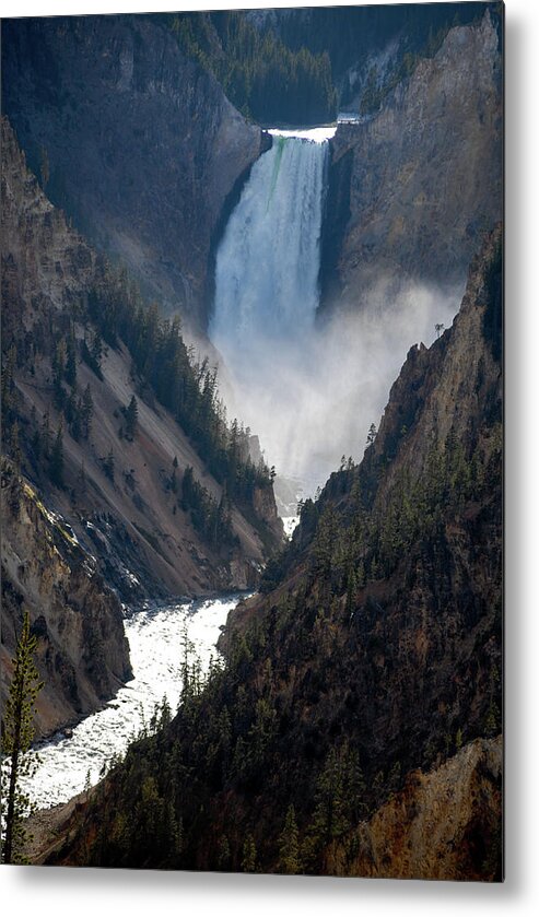 Lower Falls Metal Print featuring the photograph Lower Falls, Yellowstone National Park, Wyoming by Earth And Spirit