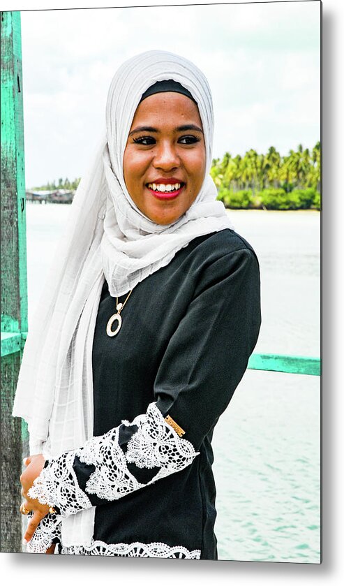Malaysia Metal Print featuring the photograph Shades Of Islam - Malaysian local woman, Sabah, Borneo by Earth And Spirit