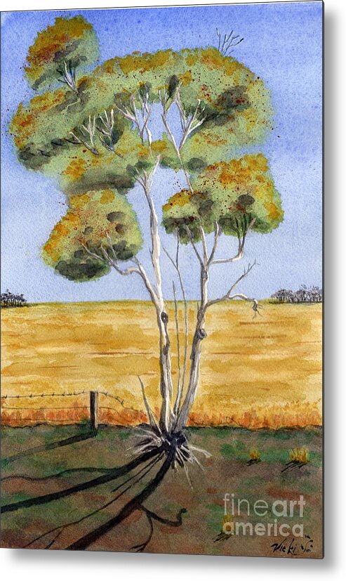 Australia Metal Print featuring the painting Mallee Country by Vicki B Littell
