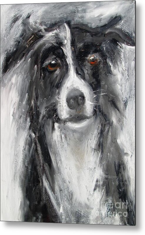 Dog Metal Print featuring the painting Paintings Of Dogs. Mans Best Friend by Mary Cahalan Lee - aka PIXI