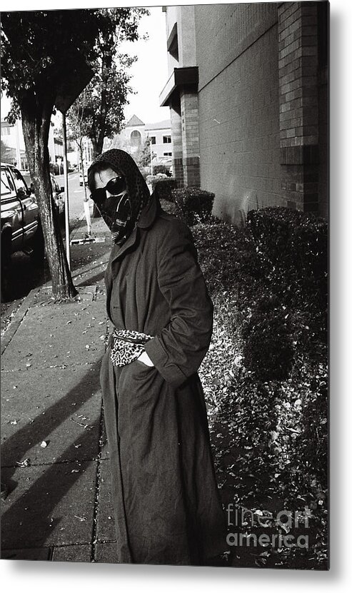 Street Photography Metal Print featuring the photograph Masked by Chriss Pagani