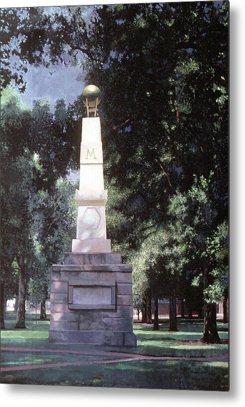 University Of South Carolina Metal Print featuring the painting Maxcy Monument by Blue Sky