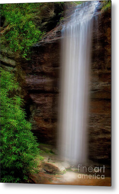Moore Cove Falls Metal Print featuring the photograph Moore Cove Falls by Shelia Hunt