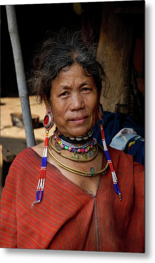 Karen Long Neck Metal Print featuring the photograph Nations - Karen Long Neck Hill Tribe, Thailand by Earth And Spirit