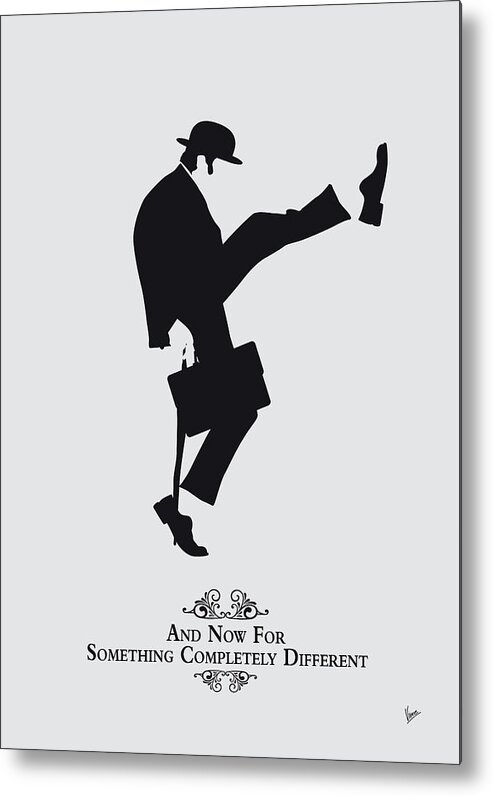 Teabag Metal Print featuring the digital art No01 My Silly walk poster by Chungkong Art