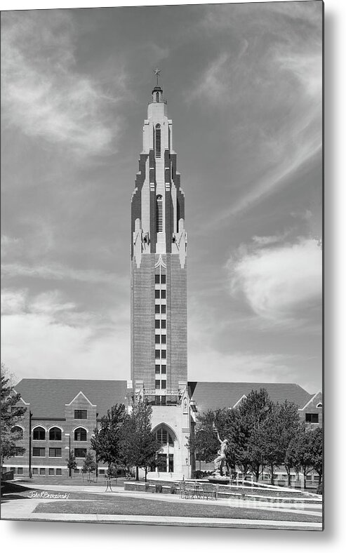 Oklahoma City University Metal Print featuring the photograph Oklahoma City University Gold Star Memorial Building by University Icons