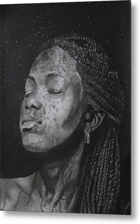 Hyperrealism Metal Print featuring the drawing OM1- Olivier Mub by Olivier Mub