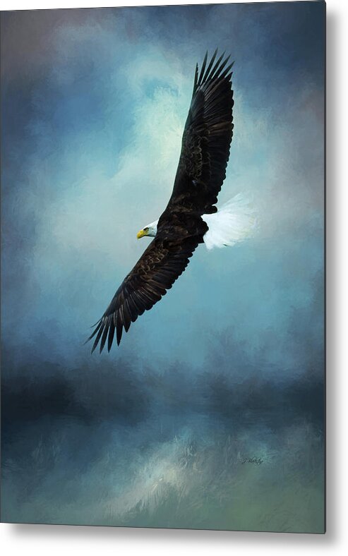 On Wings Like Eagles Metal Print featuring the painting On Wings Like Eagles - Bird Art by Jordan Blackstone