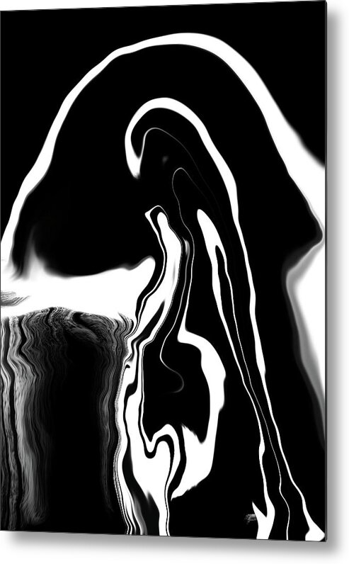 Black Art Metal Print featuring the digital art Overworked And Weary by D Justin Johns