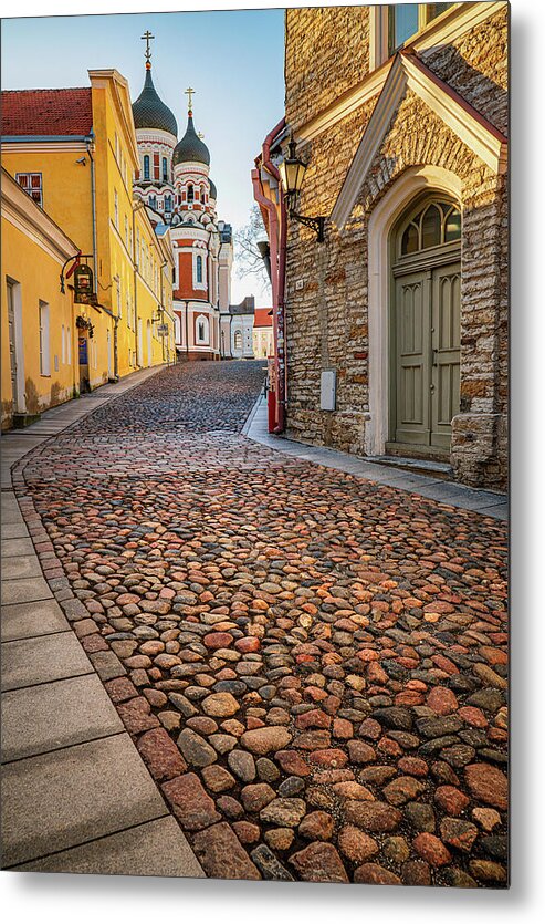 Tallinn Metal Print featuring the photograph Path to Church by Darren White