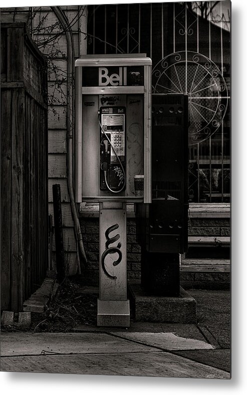 Brian Carson Metal Print featuring the photograph Phone Booth No 6 by Brian Carson