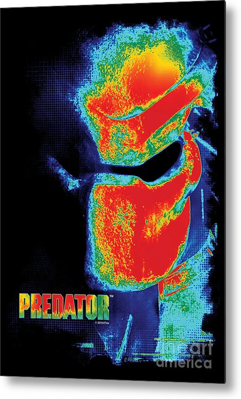 Winter Lion Metal Print featuring the digital art Predator Thermal Vision by Patric Axelsson