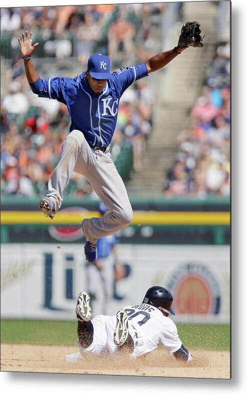 People Metal Print featuring the photograph Rajai Davis and Alcides Escobar by Duane Burleson