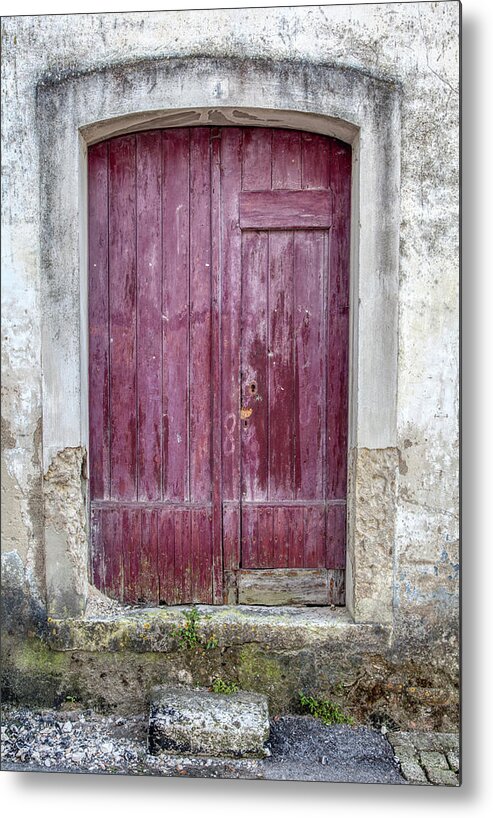 Door Metal Print featuring the photograph Red Door of Pombal by David Letts