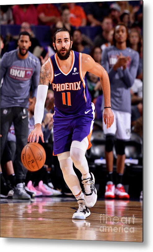 Nba Pro Basketball Metal Print featuring the photograph Ricky Rubio by Barry Gossage