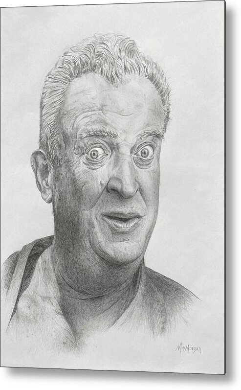 Mike W Morgan Art Metal Print featuring the drawing Rodney Dangerfield by Michael Morgan