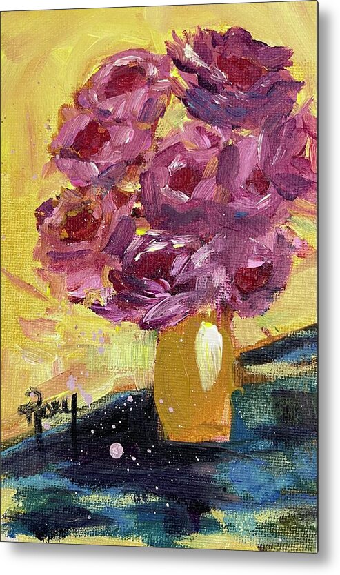 Roses Metal Print featuring the painting Roses on a Sunny Day by Roxy Rich