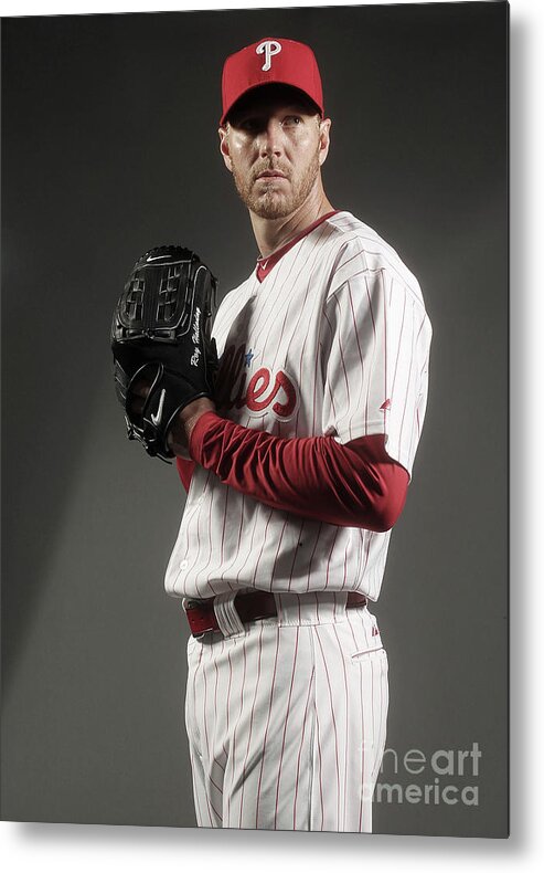 Media Day Metal Print featuring the photograph Roy Halladay by Nick Laham