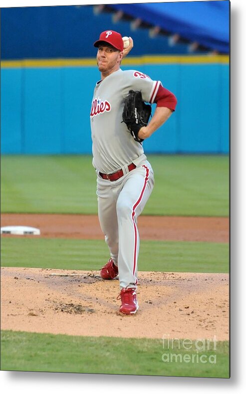 People Metal Print featuring the photograph Roy Halladay by Robert Vigon/florida Marlins