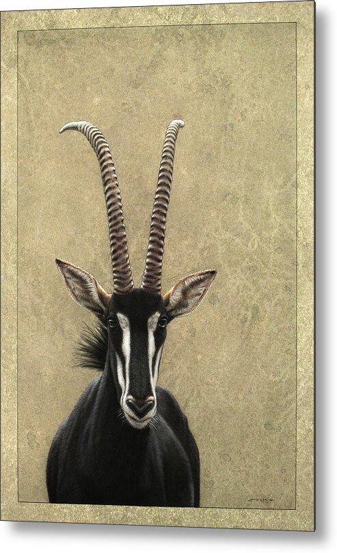 Sable Metal Print featuring the painting Sable by James W Johnson