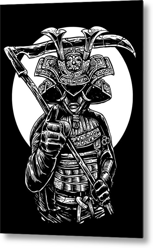 Samurai Metal Print featuring the digital art Samurai Reaper by Long Shot