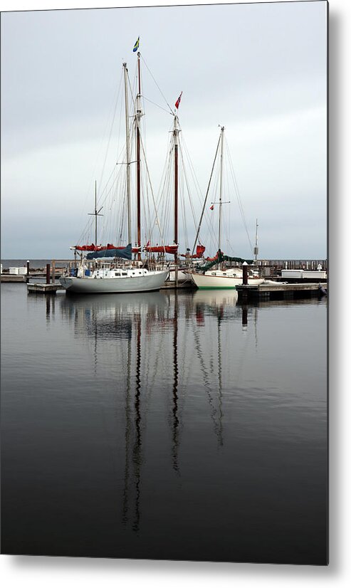 Sailboats Metal Print featuring the photograph Season Ending Pose by David T Wilkinson