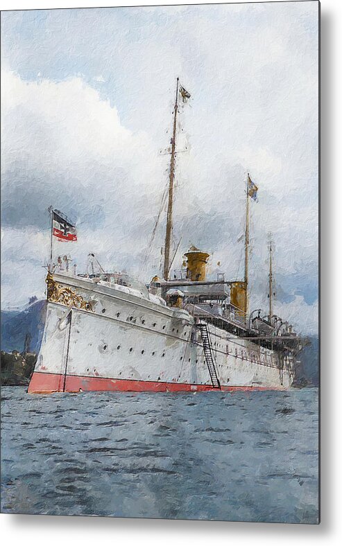 Steam Ship Metal Print featuring the digital art SMY Hohenzollern II by Geir Rosset