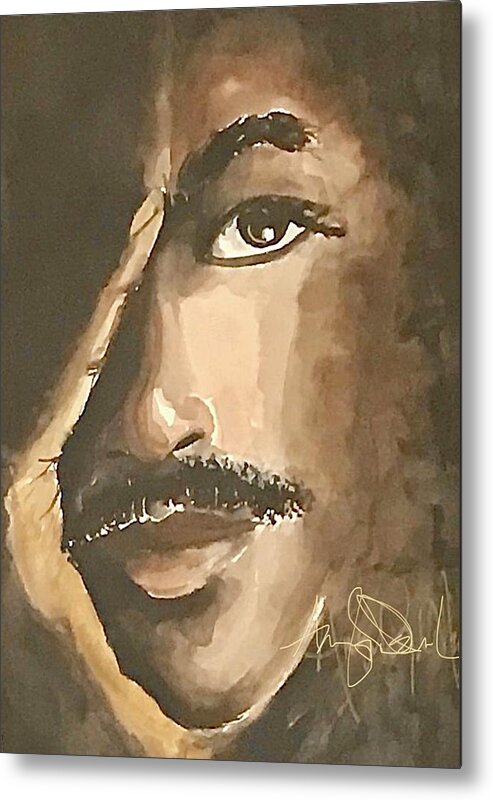  Metal Print featuring the painting Soul of a Man by Angie ONeal