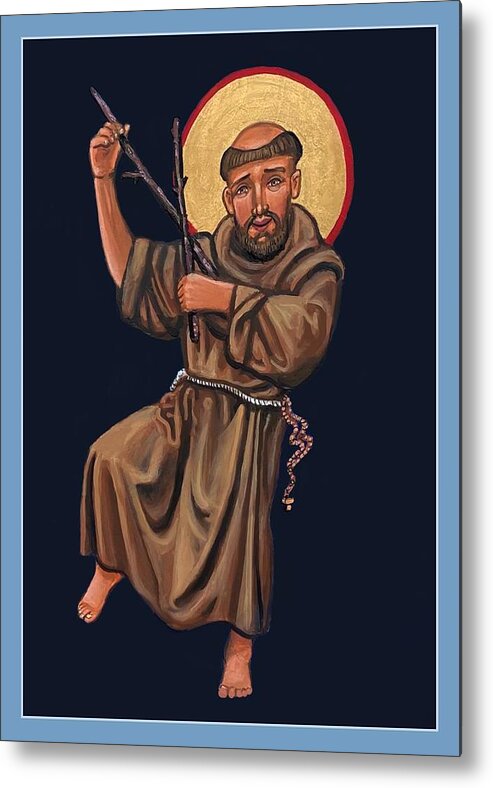 Monk Metal Print featuring the painting St. Francis Troubadour by Kelly Latimore