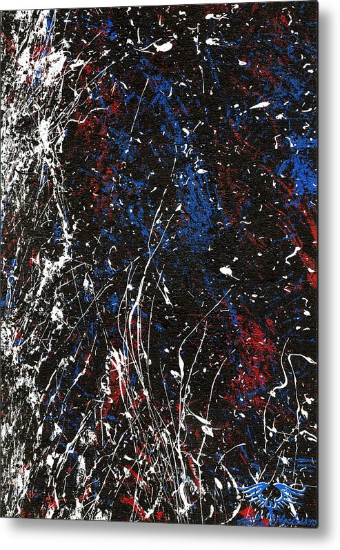 Abstract Metal Print featuring the painting State of Now by Heather Meglasson Impact Artist