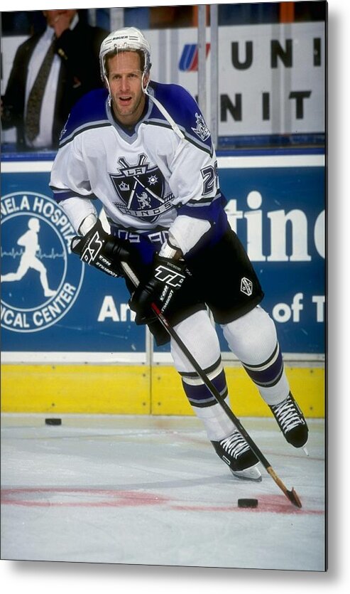 National Hockey League Metal Print featuring the photograph Steve Duchesne #28 by Elsa