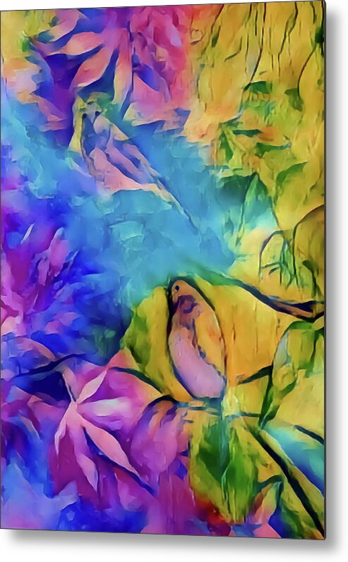Story Metal Print featuring the painting Storybird by Lisa Kaiser