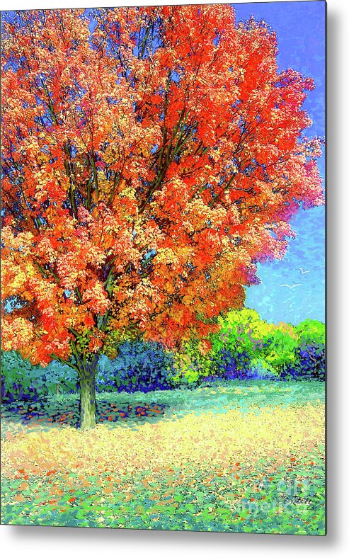 Landscape Metal Print featuring the painting Sugar Maple Sunshine by Jane Small