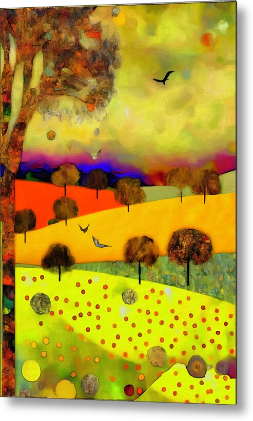 Summer Metal Print featuring the mixed media Summer Roost by Ann Leech